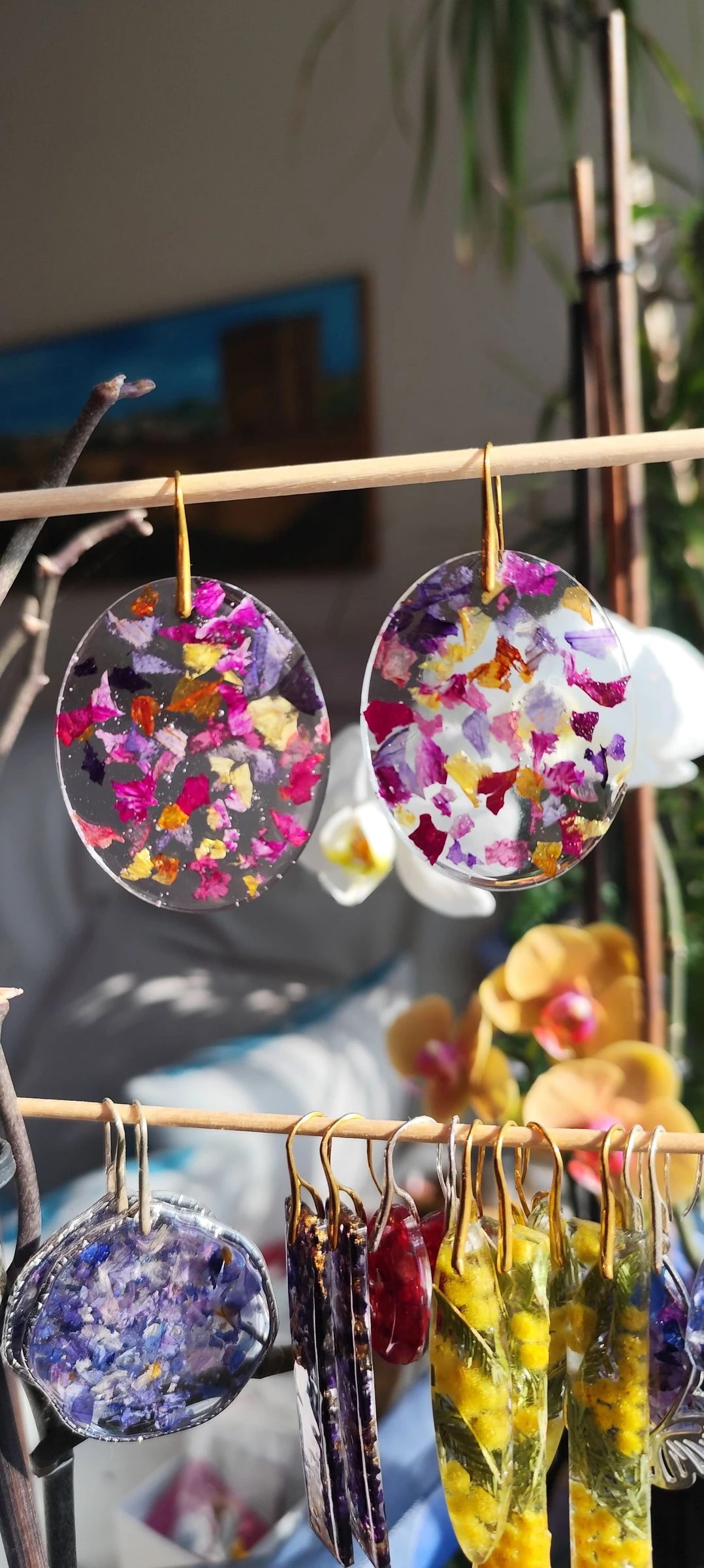 Pendientes #Pétalos de flores #XXL – photo 4